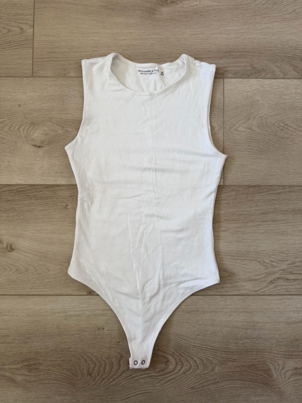 Abercrombie & Fitch White Sleeveless Bodysuit